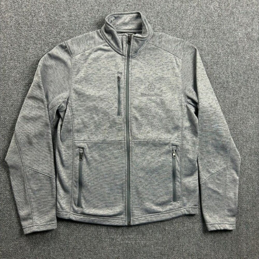 Mercedes Benz Jacket Adults Small Gray Full‎ Zip Fleece Port Authority Mens